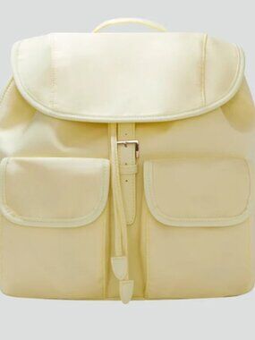 NWT Year of Ours Pale Yellow Utility Tote with Dual Front Pockets